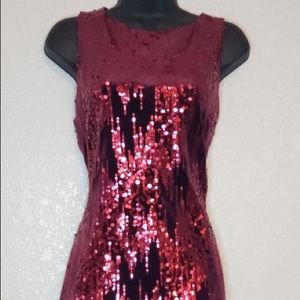 Red mini dress